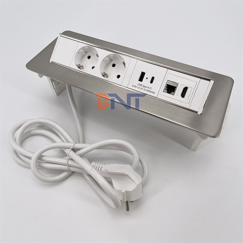 OEM / ODM BNT قابل للتخصيص المنبثقة مقبس مقبس طاقة مخفي مع منفذ USB للمكتب