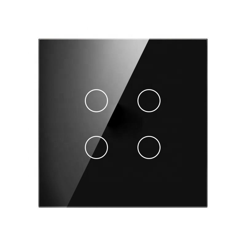 Modern Home Smart Wifi Control Tempered Glass Touch Wall Socket Panel for Wall Multi-function Gang Switch Panel