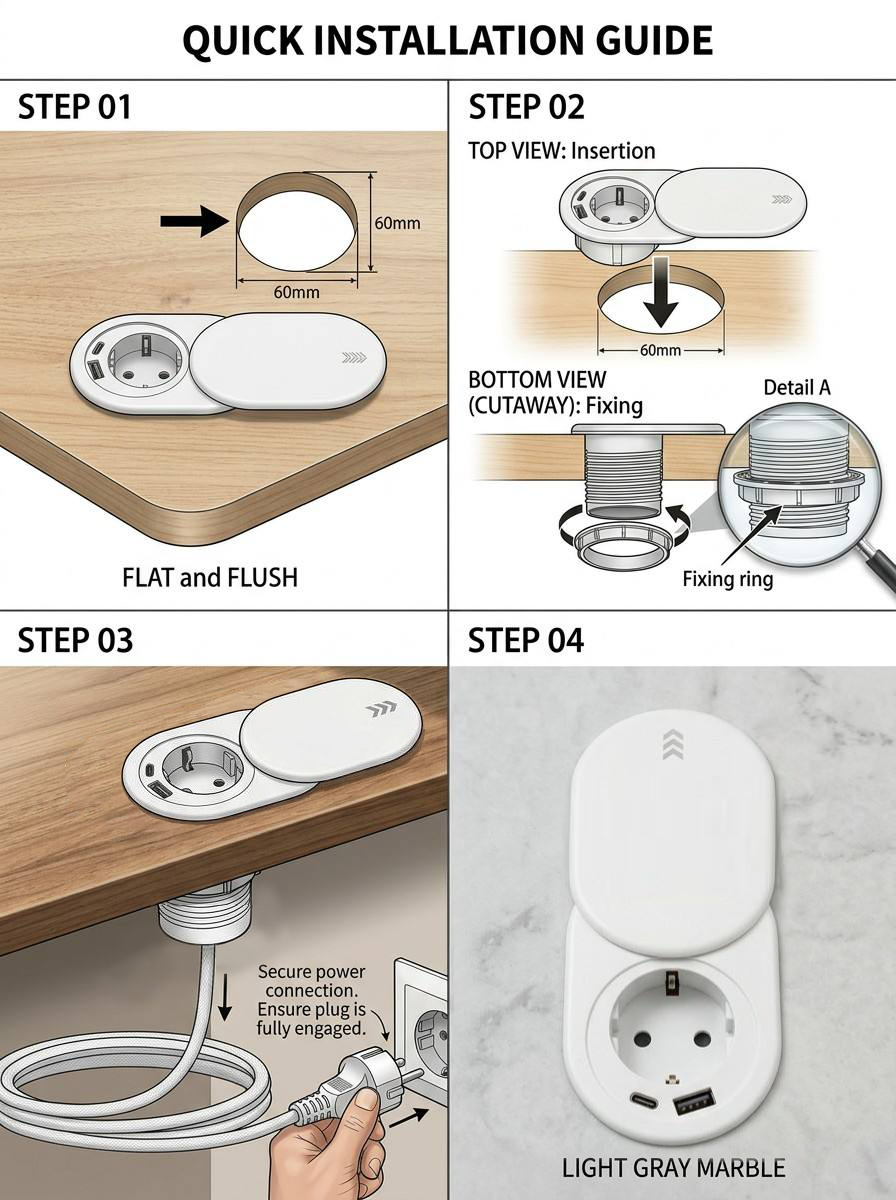 power socket install