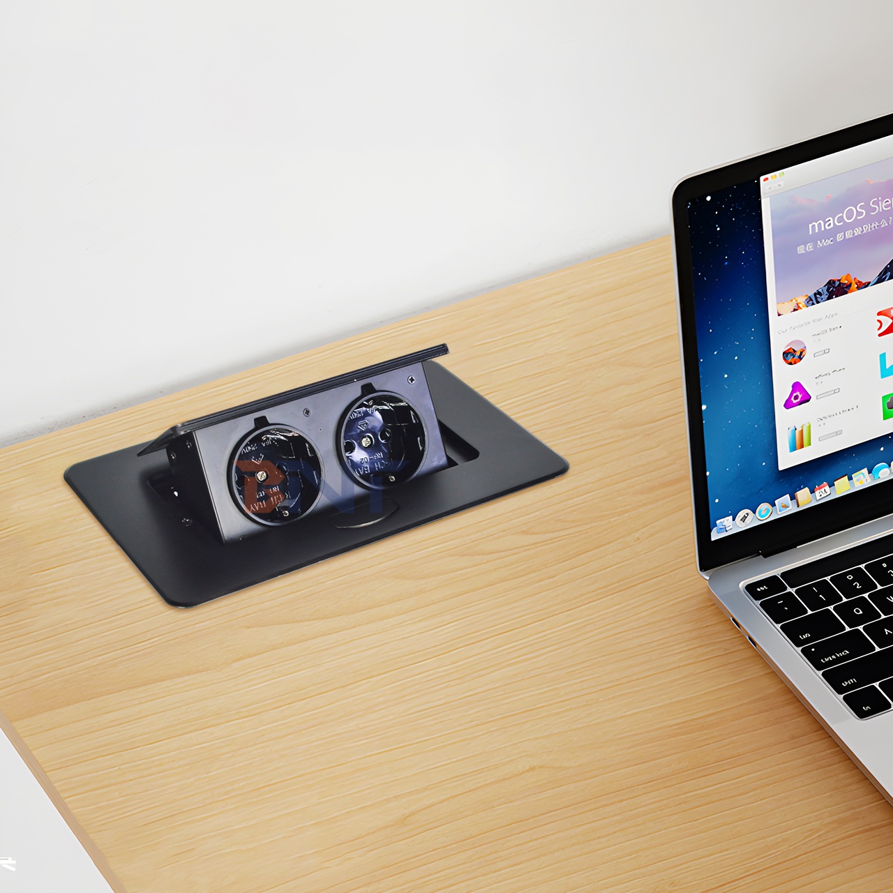 Desktop Pop-Up Socket Electrical Supplies Conference Table with Dual EU Power Standards
