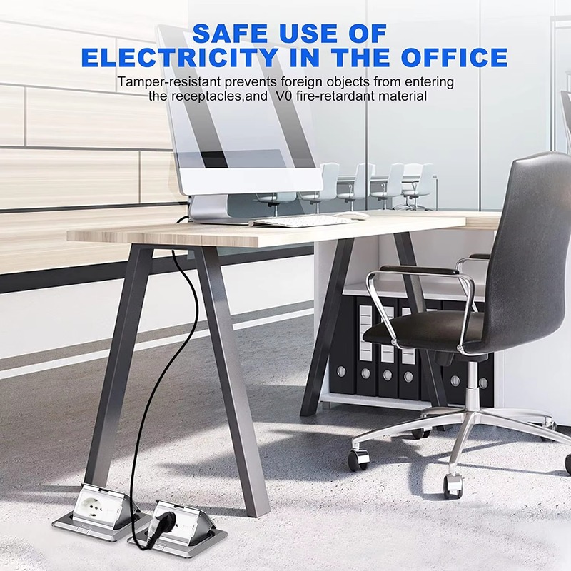 Recessed Floor Socket with 1 Universal Outlet - detail 1